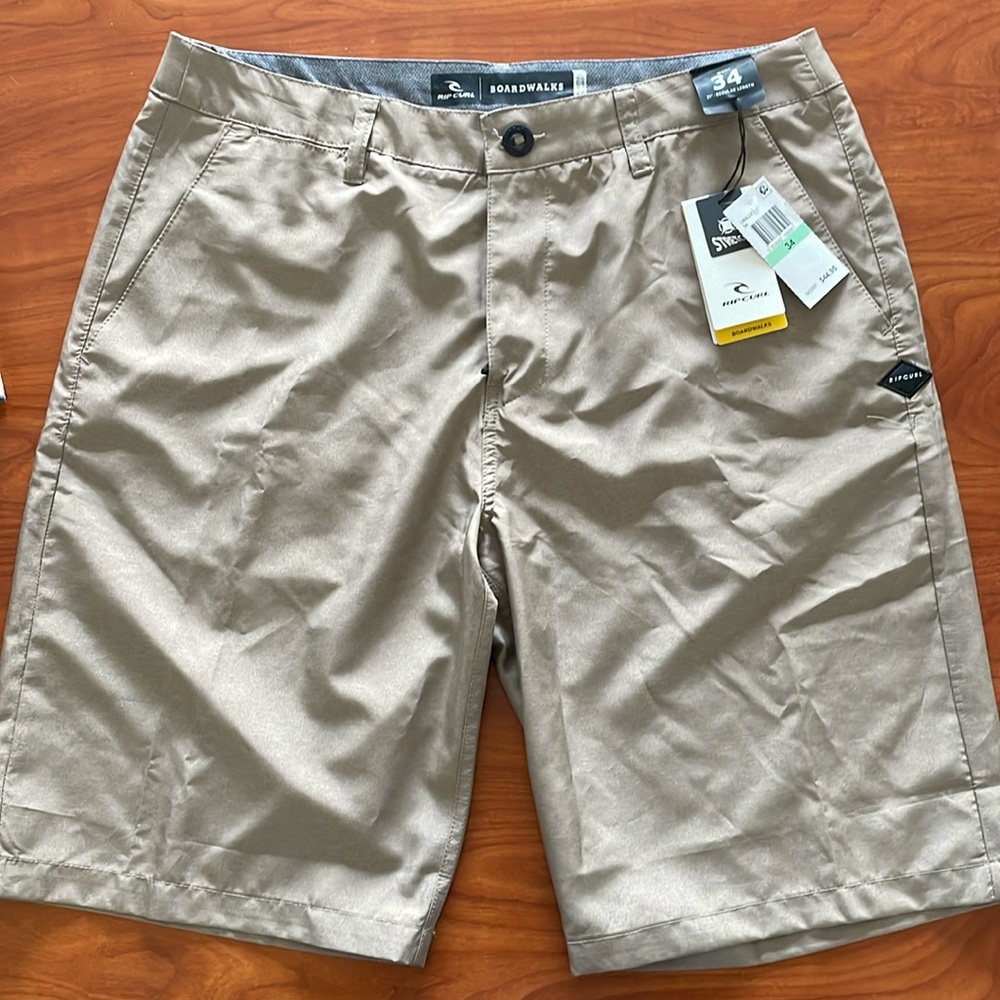 NWT Rip curl men’s mirage board shorts size 34 boardwalk surfers walkshop tan